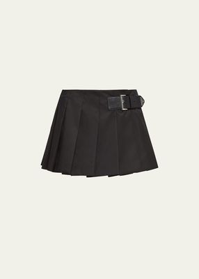 Pleated Re-Nylon Mini Skirt