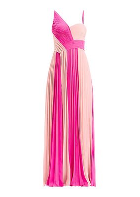 Pleated Two-Toned Gown