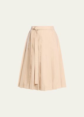 Pleated Utlity Skirt with Belt