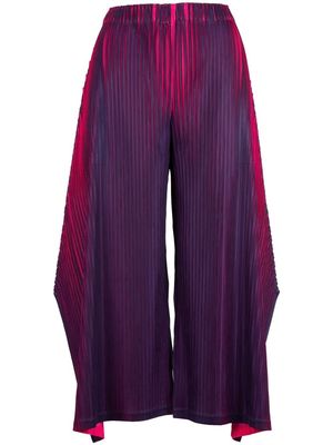 Pleats Please Issey Miyake Alt Blinks pleated cropped trousers - Pink