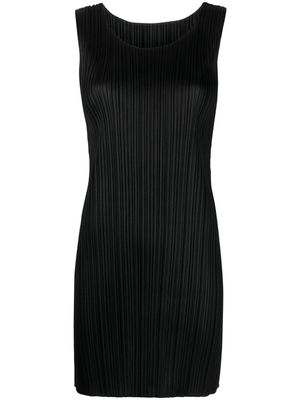 Pleats Please Issey Miyake Basics sleeveless pleated dress - Black