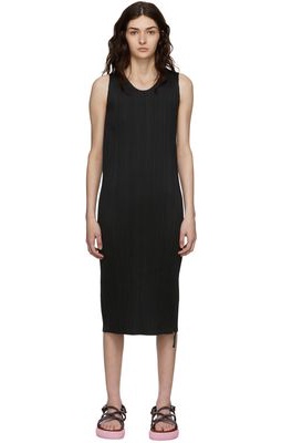 Pleats Please Issey Miyake Black Monthly Colors April Midi Dress