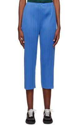Pleats Please Issey Miyake Blue Monthly Colors August Trousers