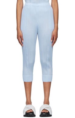 Pleats Please Issey Miyake Blue Monthly Colors July Trousers