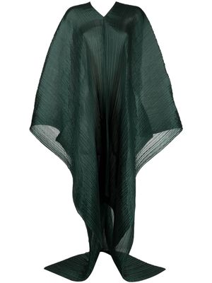 Pleats Please Issey Miyake draped plissé dress - Green