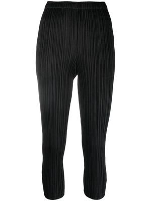 Pleats Please Issey Miyake elasticated-waist pleated trousers - Black