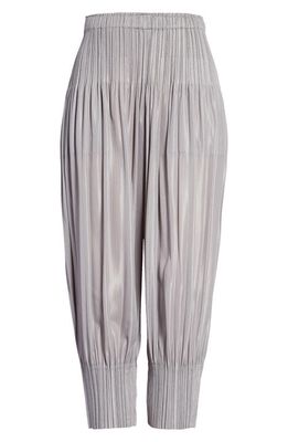 Pleats Please Issey Miyake Fluffy Basics Pants in Cool Grey