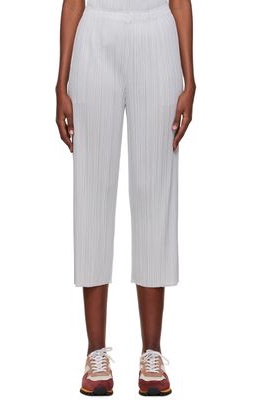 Pleats Please Issey Miyake Gray Monthly Colors August Trousers
