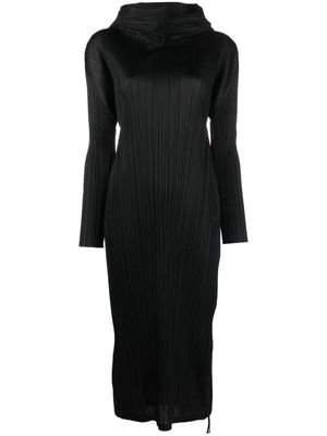 Pleats Please Issey Miyake high-neck pleated dress - Black