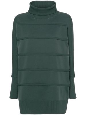 Pleats Please Issey Miyake Icy ribbed-knit jumper - Green
