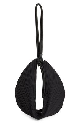 Pleats Please Issey Miyake Leaf Pleats Convertible Handbag in Black