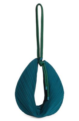 Pleats Please Issey Miyake Leaf Pleats Convertible Handbag in Dark Green