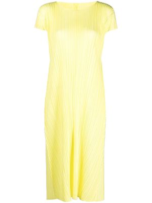 Pleats Please Issey Miyake May pleated midi dress - Yellow