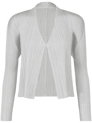 Pleats Please Issey Miyake Monthly Colors: April pleated cardigan - Grey