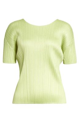 Pleats Please Issey Miyake Monthly Colors April Pleated Top in Pale Green
