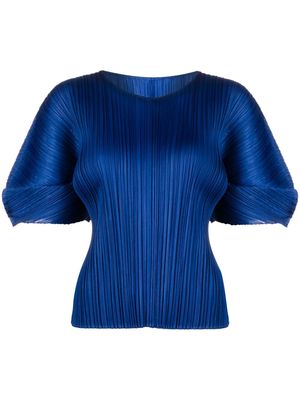 Pleats Please Issey Miyake Monthly Colors August plissé blouse - Blue