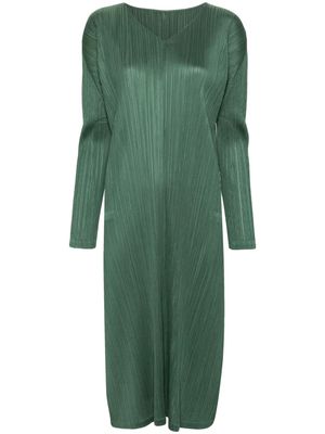 Pleats Please Issey Miyake Monthly Colors: December midi dress - Green