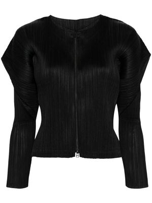 Pleats Please Issey Miyake Monthly Colors February pleated cardigan - Black