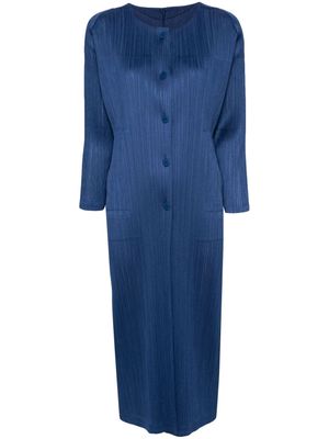 Pleats Please Issey Miyake Monthly Colors January pleated coat - Blue