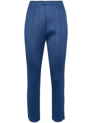 Pleats Please Issey Miyake Monthly Colors: January slim-fit trousers - Blue