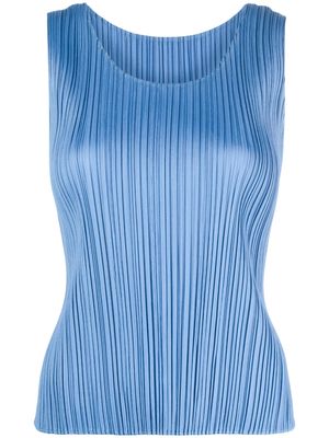 Pleats Please Issey Miyake Monthly Colors March plissé tank top - Blue