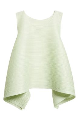 Pleats Please Issey Miyake Monthly Colors May Pleated Crop Top in Pastel Green