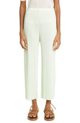 Pleats Please Issey Miyake Monthly Colors May Pleated Pants in Pastel Green
