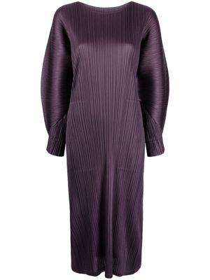 Pleats Please Issey Miyake November plissé midi dress - Purple