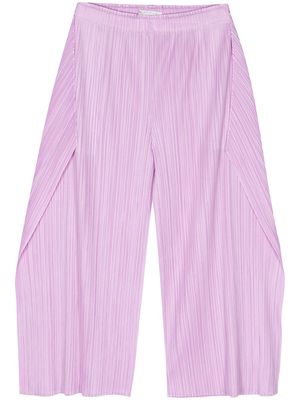 Pleats Please Issey Miyake plissé cropped trousers - Pink