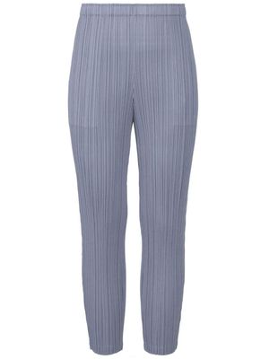 Pleats Please Issey Miyake plissé-effect elasticated-waist trousers - Grey