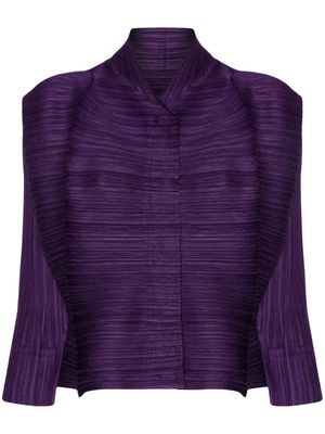 Pleats Please Issey Miyake plissé-effect jacket - Purple