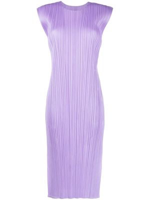 Pleats Please Issey Miyake plissé-effect sleeveless midi dress - Purple