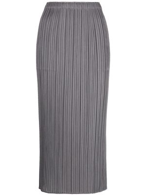 Pleats Please Issey Miyake plissé high-waist midi skirt - Grey