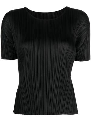Pleats Please Issey Miyake plissé short-sleeve T-shirt - Black