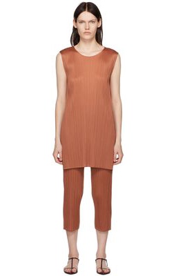 Pleats Please Issey Miyake Red Monthly Colors June Minidress