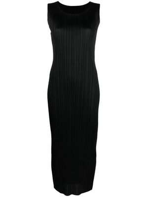 Pleats Please Issey Miyake sleeveless plissé maxi dress - Black