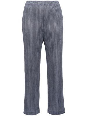 Pleats Please Issey Miyake slim-cut pleated trousers - Grey