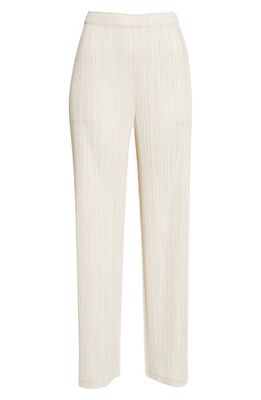 Pleats Please Issey Miyake Thicker 2 Pleated Ankle Pants in Ivory