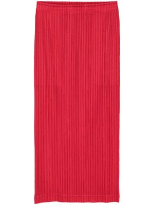 Pleats Please Issey Miyake Thicker Bottoms 1 plissé midi skirt - Red