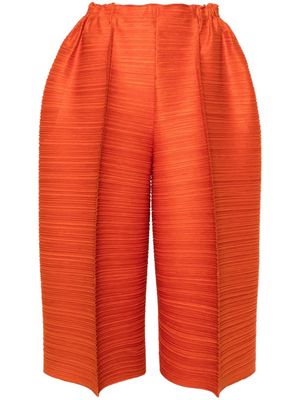 Pleats Please Issey Miyake Thicker Bounce cropped trousers - Orange