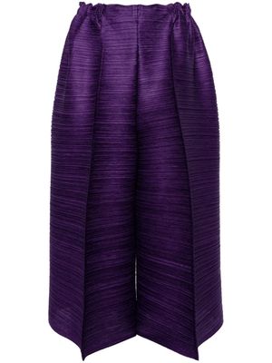 Pleats Please Issey Miyake Thicker Bounce cropped trousers - Purple