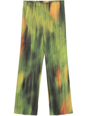 Pleats Please Issey Miyake Turnip Spinach straight-leg trousers - Green