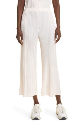 Pleats Please Issey Miyake Women's Mellow Pleated Crop Pants in Pink White