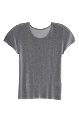Pleats Please Issey Miyake Women's Mist Pleated T-Shirt in Light Grey