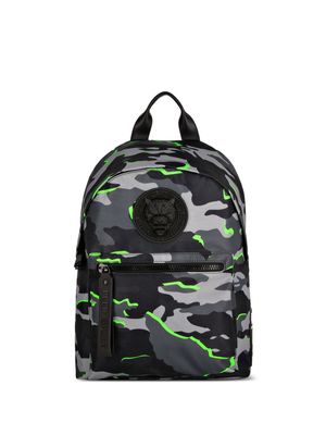 Plein Sport Boston camouflage-print backpack - Grey