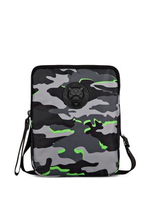 Plein Sport Boston camouflage-print crossbody bag - Grey
