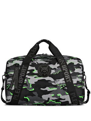 Plein Sport Boston camouflage-print duffle bag - Black