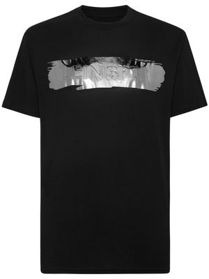 Plein Sport brushstroke-print cotton T-shirt - Black