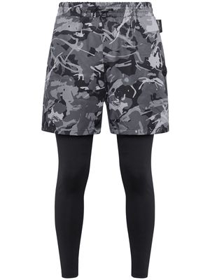 Plein Sport camouflage-print drawstring short - Black