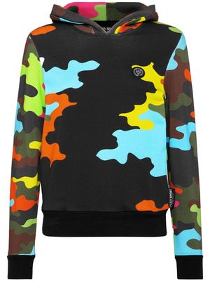 Plein Sport camouflage-print hoodie - Black